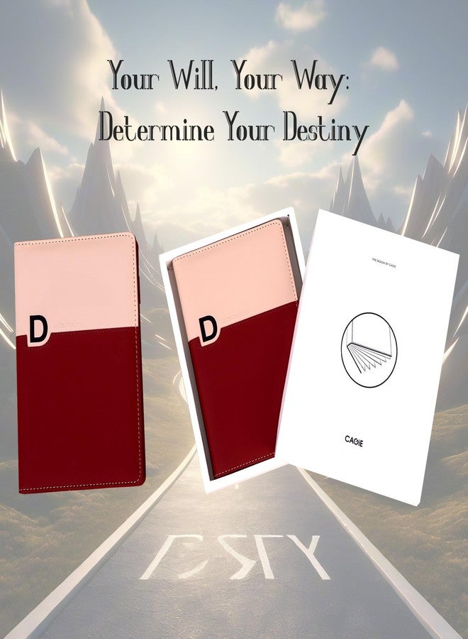 CAGIE Lined Journals for Writing, Two-Toned Hardcover Journal Notebook for Women, 256 Pages A5 Journal with 100GSM Thick Paper for Work Note Taking Diary, Refillable Design,8.6 x 5.7 Inch, Red - Image 3