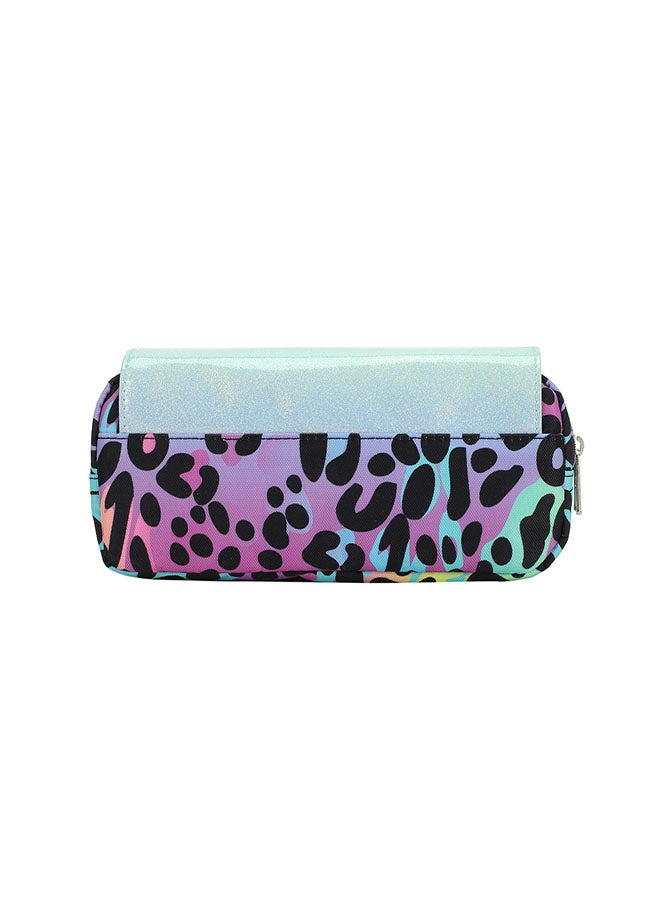 CUBS Leopard Print Waterproof pencil case pouch with flap/zip closure - Image 3
