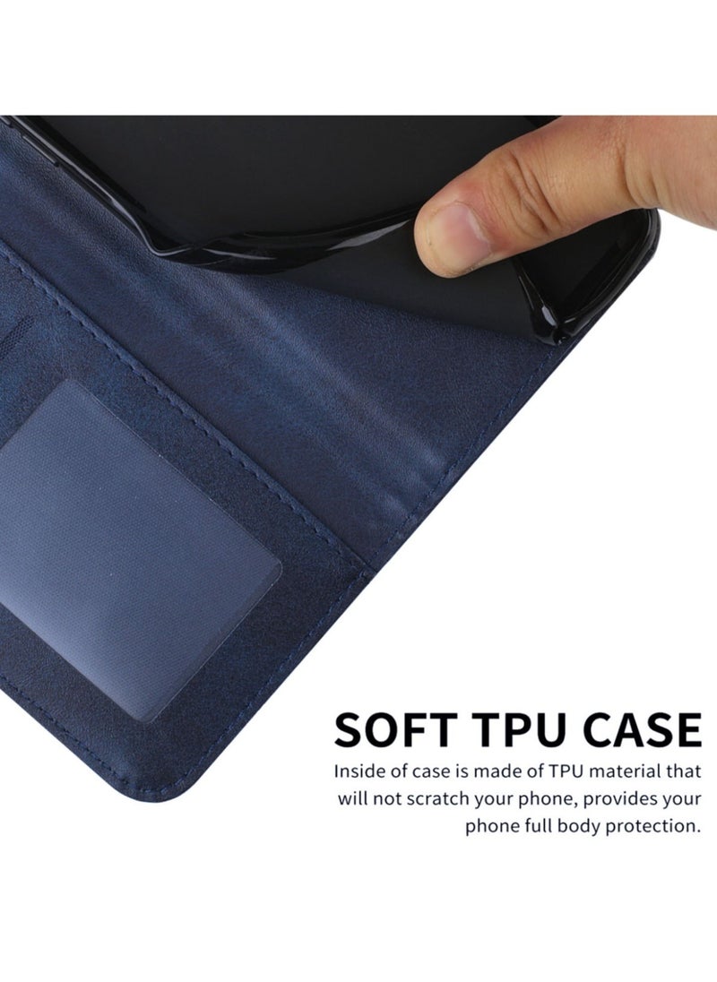 Best Choice Products - Tecno Spark 20 Case,Premium Tecno Spark 20 Leather Wallet Cover with Card Holder Kickstand Magnetic Closure Flip Folio Case for Tecno Spark 20,Blue - Image 1
