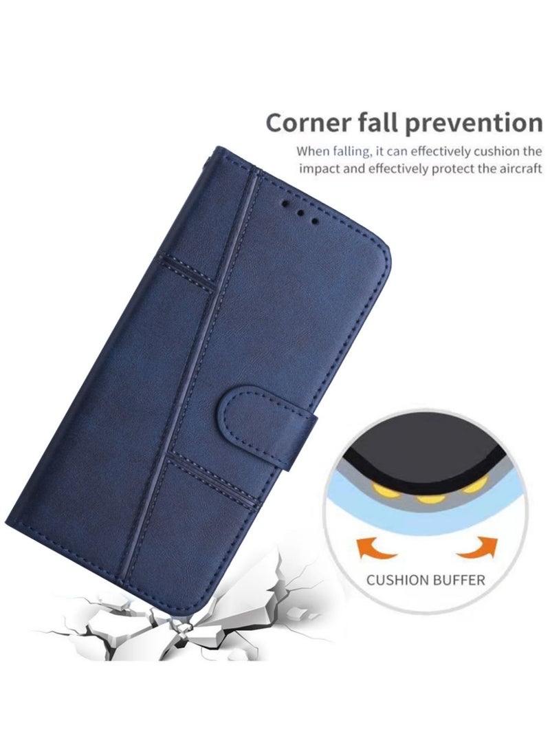 Best Choice Products - Tecno Spark 20 Case,Premium Tecno Spark 20 Leather Wallet Cover with Card Holder Kickstand Magnetic Closure Flip Folio Case for Tecno Spark 20,Blue - Image 1