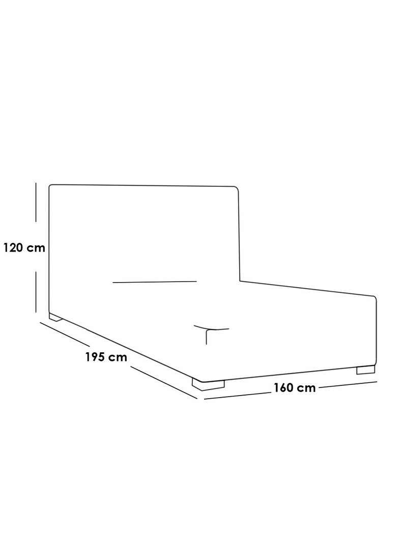 ملاذ هاوس سرير كابتونيه بيج 160سم - MZBDN01-BEIG  - Image 5