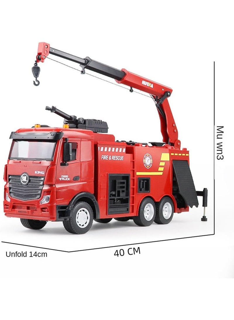 HUINA MYTOYS HUINA 1/18 RC Fire Engine Toy with Water Jet & Lights, 2.4G - Image 3