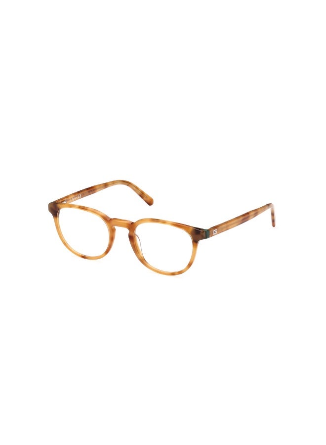 GUESS Gu50069 Square Acetate Frames For Men Size 49, Havana - Image 1