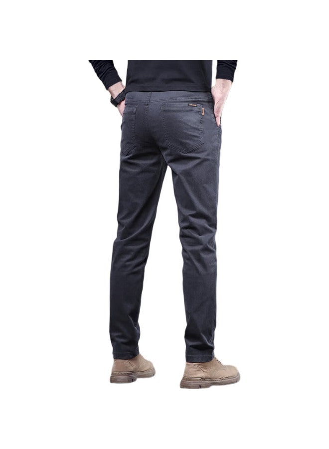 PLAYBOY Casual Pants For Men, Men'S Trousers, Spring And Summer Men'S Business Trendy Slim-Fit Skinny Long Pants, Gray, Size 32 - Image 1