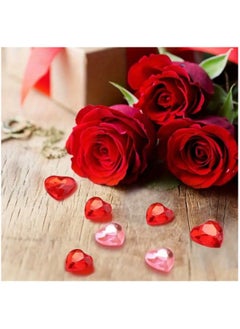 Just Quality 100pcs 1.2cm/0.5in Heart-shaped Sparkling Flat Acrylic Valentine's Day Wedding Decoration DIY Crafts  - Image 4