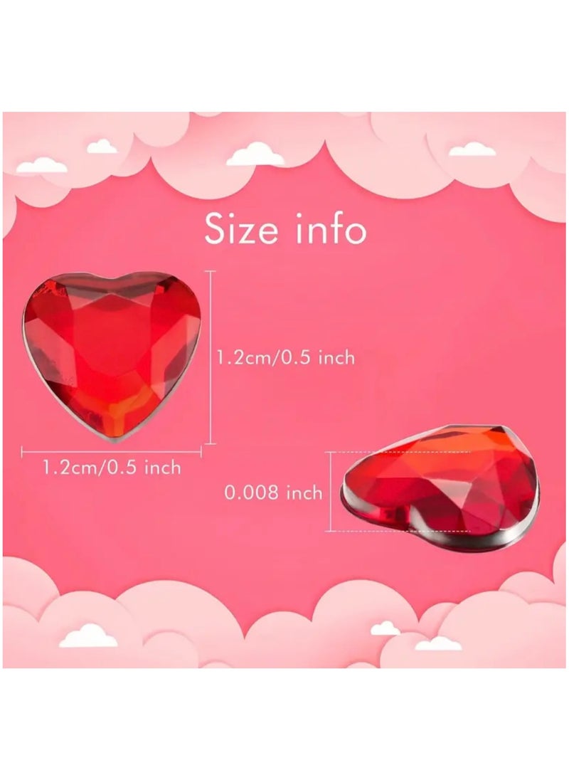 100pcs 1.2cm/0.5in Heart-shaped Sparkling Flat Acrylic Valentine's Day Wedding Decoration DIY Crafts - pzsku/Z3D3B5D39252FB17B464BZ/45/_/1740491156/0186017f-f8fb-4357-8f50-d1fde651d9bf