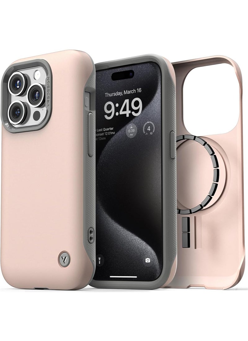 VRS Design - Terra Guard Modern for iPhone 15 Pro Case Cover with MagSafe - Pink Sand - Image 1