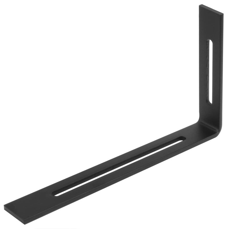 eoere 4 PCS 9-1/2" Black Adjustable L Corner Brace with M6 Slot, Heavy Duty Steel Slotted L Bracket for Fixing Furniture, Thickness 3/16", Max. Load 180 LB - Image 1