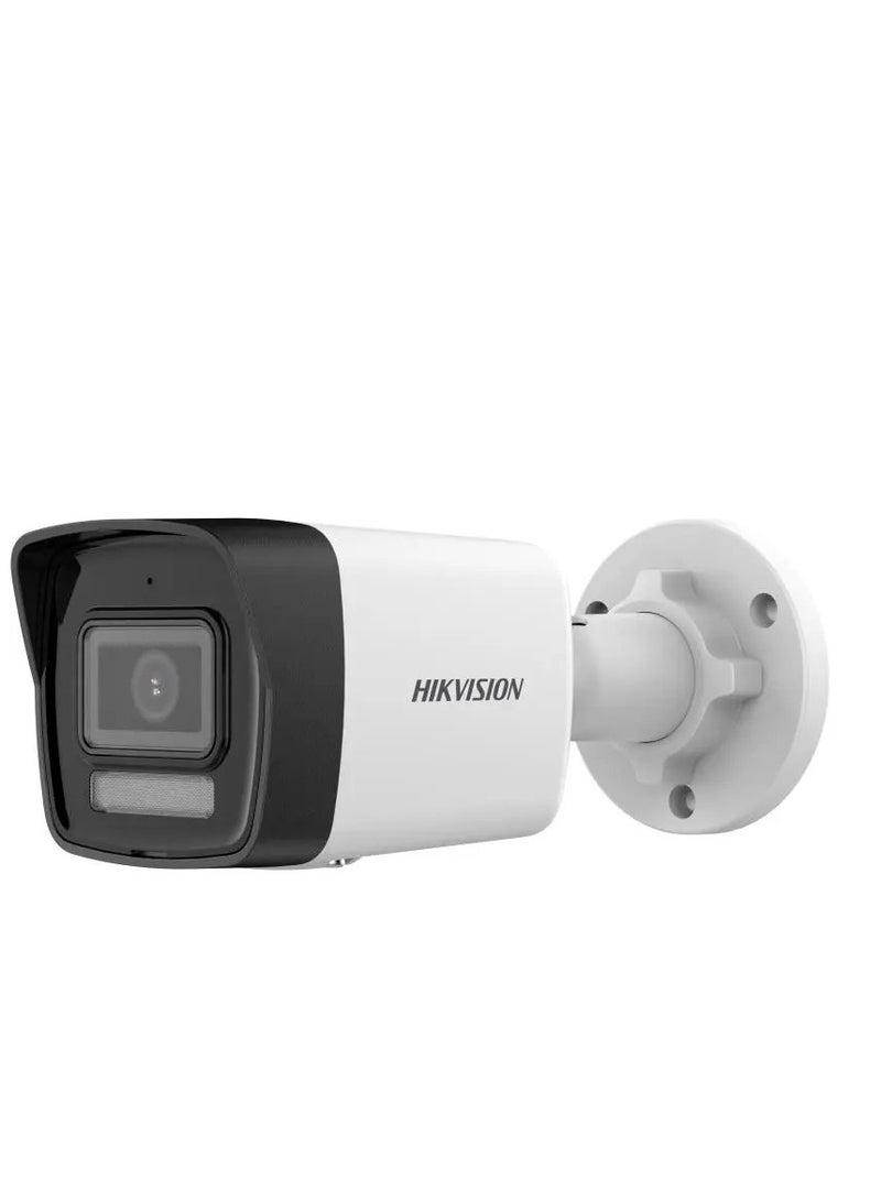 HIKVISION 4 MP Smart Hybrid Light Fixed Bullet Network Camera, 2.8 mm Lens, H.265+ Compression, Up to 30m IR Light Range, Built-in Mic, IP67 Water & Dust Resistant, DS-2CD1043G2-LIU - Image 1