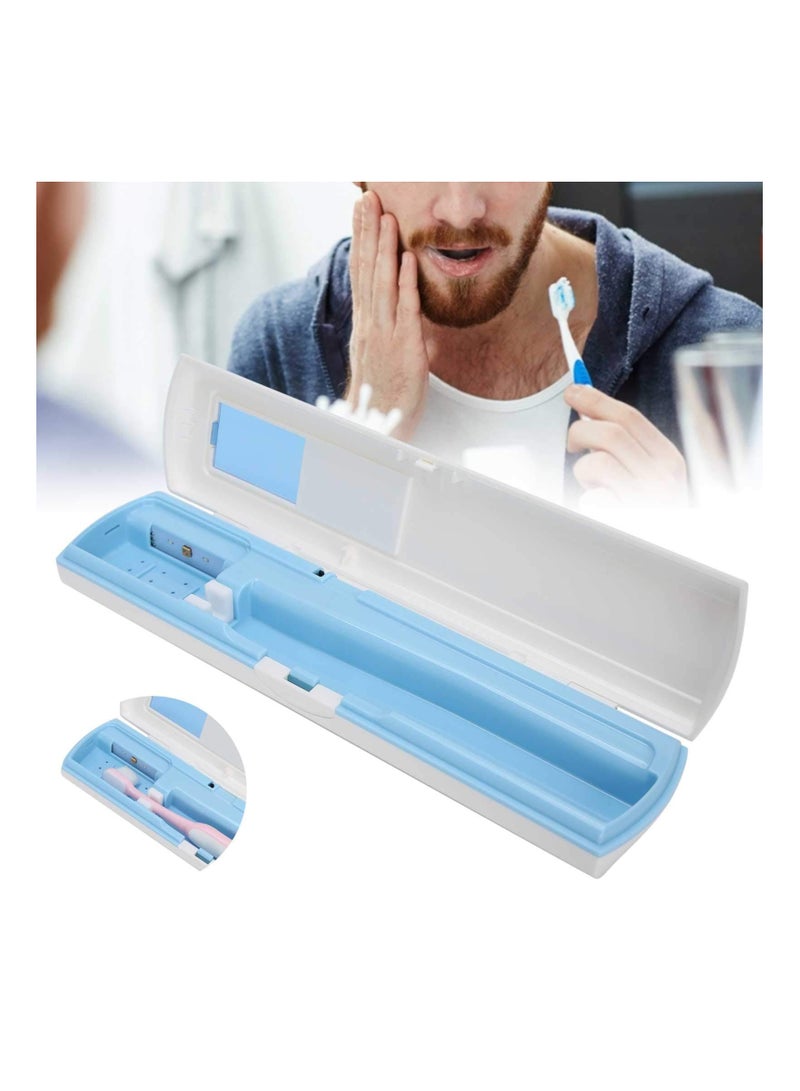 SYOSI UV Toothbrush Sterilizer, Portable UV Toothbrush Cleaning Box, Toothbrush Organizer Storage Holder Toothbrush Head Disinfection Box for Travelling and Home Use - Image 1