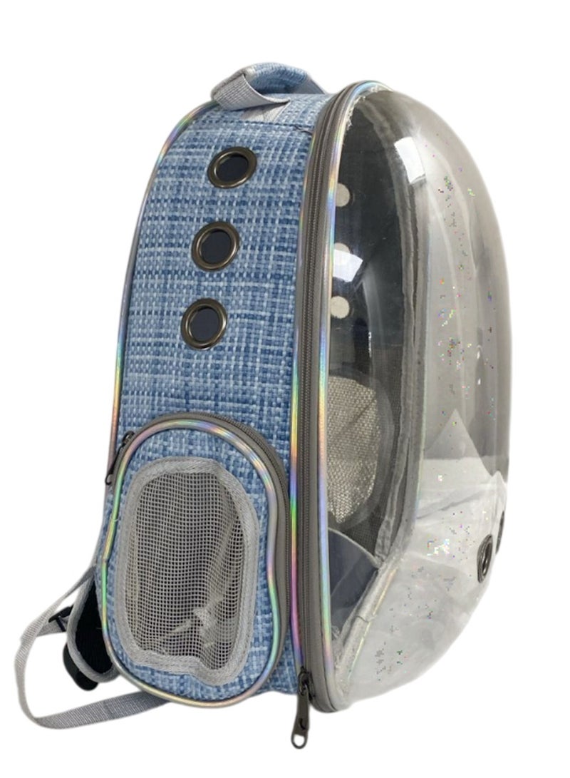 حقيبة ظهر شفافة محمولة للحيوانات الأليفة للسفر، مريحة للكلاب والقطط الصغيرة - Image 1