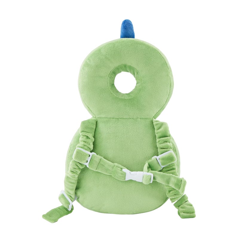 KingCheer Baby Back Potection Toddler Safety Protector Cushion Pad Toddler Backpack for Crawling Walking Adjustable Toddlers Back Safety Pad for Boys and Girls(Green Dinosaur) - Image 3