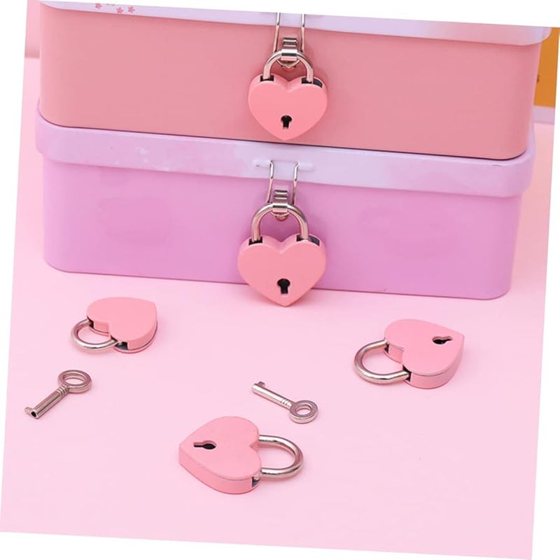 Mikikit 12 قطعة من أقفال القلب المعدنية مع مفاتيح لمذكرات صندوق المجوهرات - Image 3