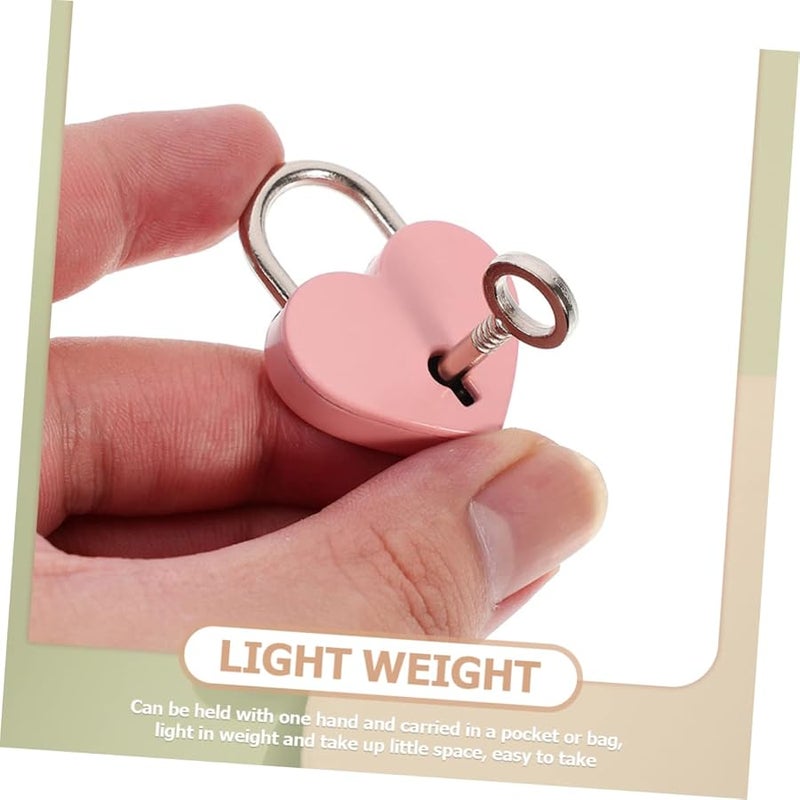 Mikikit 12 قطعة من أقفال القلب المعدنية مع مفاتيح لمذكرات صندوق المجوهرات - Image 4
