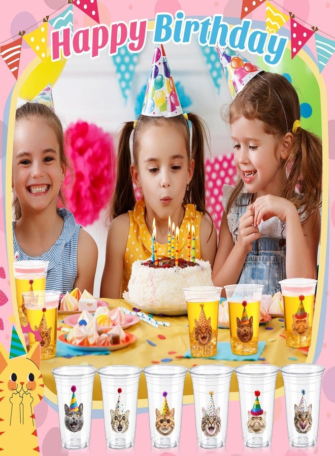 Jingmore 48 Pcs Clear Party Plastic Cups Bulk 12 oz Birthday Clear Disposable Cups for Themed Birthday Drinking Party Supplies Drinkware Decorations - Image 5