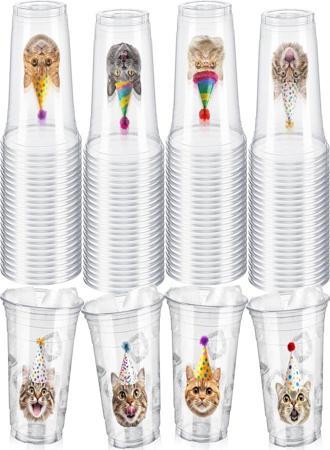 Jingmore 48 Pcs Clear Party Plastic Cups Bulk 12 oz Birthday Clear Disposable Cups for Themed Birthday Drinking Party Supplies Drinkware Decorations - Image 1