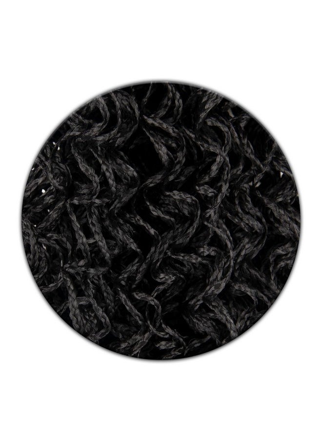 MODERN QUEEN - 8Packs 55 Inch Wavy Small Box Braids Crochet Hair Knot S Curl Curly Zizi Braids Long Synthetic Hand Crochet Braids 28 Strands/Pack Wave Crochet Box Braid Hair Extensions For Women Black Color (1) - Image 1
