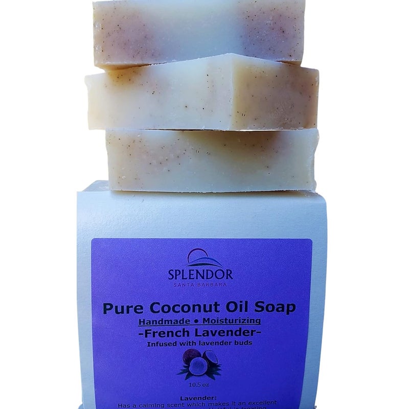 Splendor Santa Barbara Splendor French Lavender Natural Face Body Bar Soap Coldprocess Handmade Vegan - Image 1
