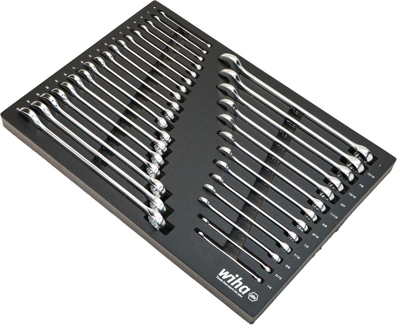 Wiha 30492 31 Piece Combination Wrench Tray Set  SAE and Metric - Image 2