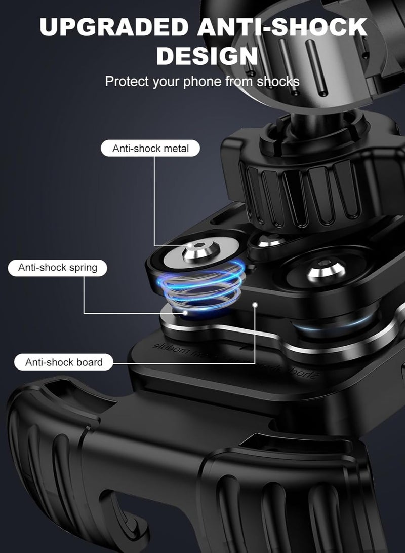 general Motorcycle Phone Mount Holder, Bike Phone Holder, Phone Holder for Bike with Dual Vibration Dampener, Bike Phone Mount, Motorcycle Phone Holder for iPhone 15/14/13/12 Pro Max and more 5.1-6.8" Phones - Image 2