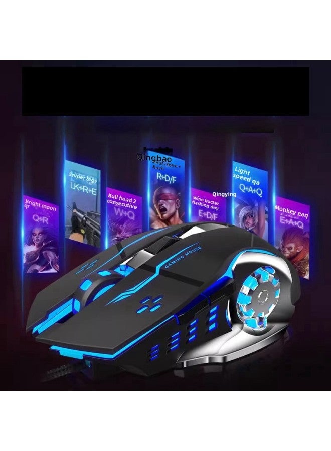 Mouse Wired Desktop Special Computer Internet Cafe Game No E-sports Notebook Mechanical Mute Home-Colour:✅Qingying Store Manager Recommends Qingying 7-key Upgraded Version Qingying 3-speed Dpi Qingying Colorful Breathing Light Qingying Audio Qingying Jing  - Image 3
