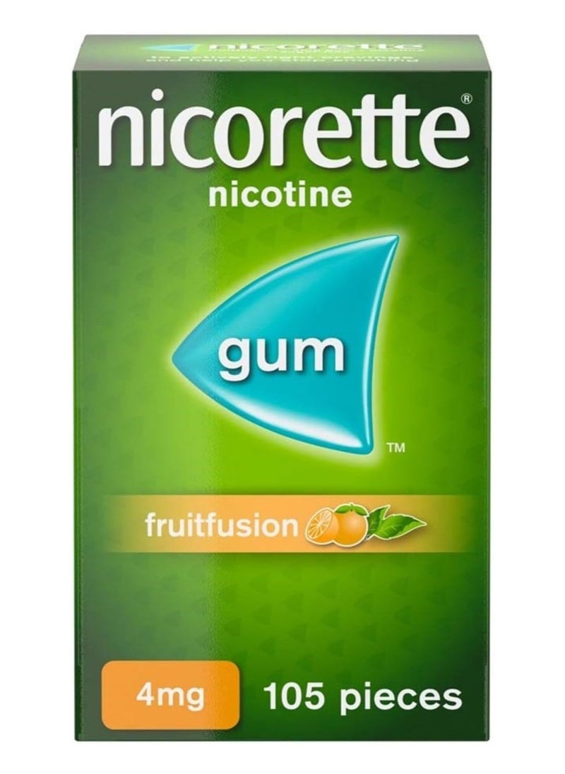nicorette - Nicorette - Fruitfusion Flavour Chewing Gum - 4 mg - 105 pcs - Image 1