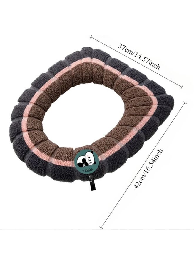 Thick Panda Toilet Seat Cover Dark Grey Pink Non Slip Bath Mat Tangerine - Image 2