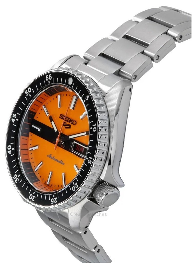 Seiko SEIKO New 5 Sports Automatic Orange Dial Men's Watch - SRPK11K1  - Image 3