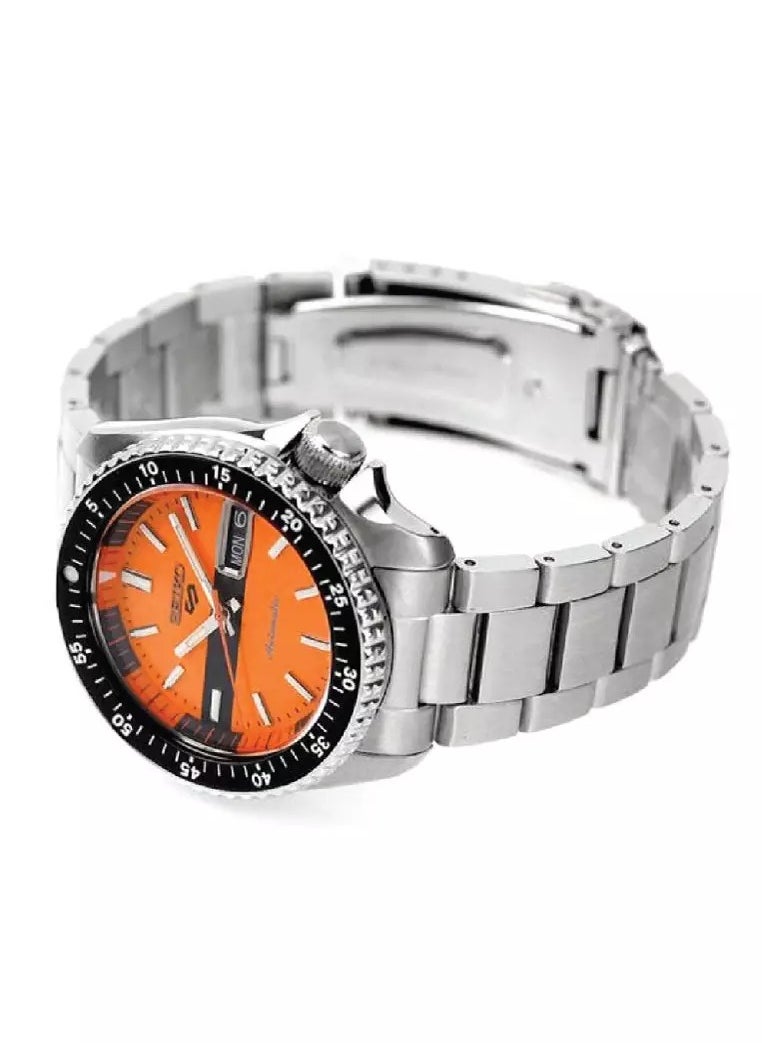 Seiko SEIKO New 5 Sports Automatic Orange Dial Men's Watch - SRPK11K1  - Image 4