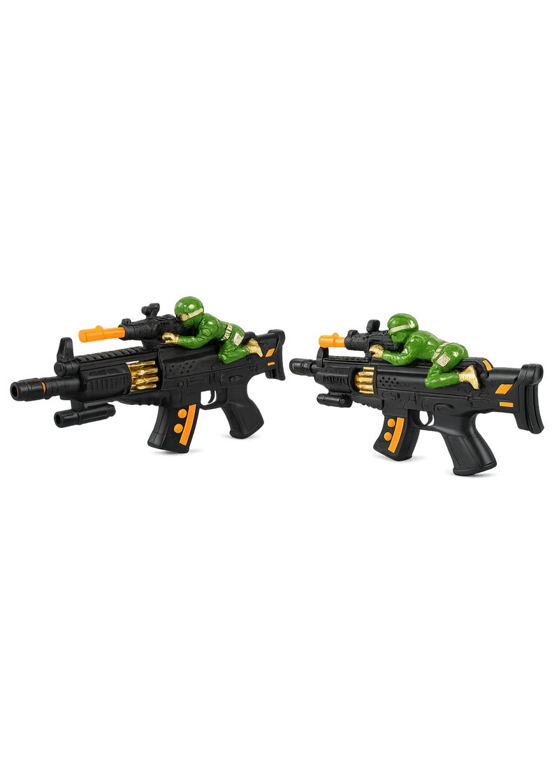 vGRASSP Entertainment Toy Launcher with Sound, LED Light & Steam Effect, Military Style Toy Blaster with Action Figure, Realistic Design, Safe Play Toy for Kids, Black, 36 × 23 × 2 cm, Perfect Birthday & Holiday Gift - Image 5