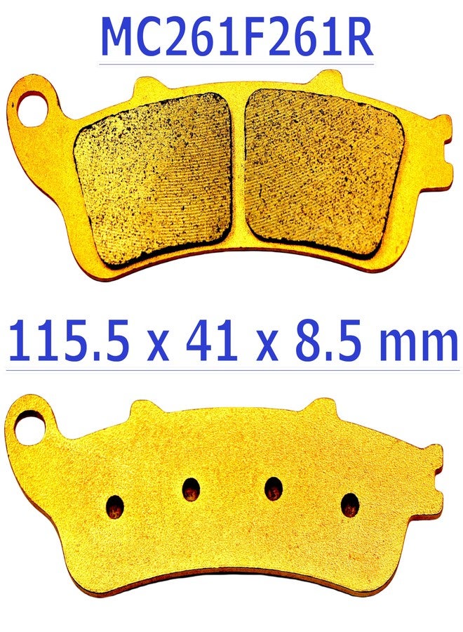 Master Chen MC Brake Pads for Honda GL 1800 A ABS Goldwing 2001-2017/ VTX1800 2002-2011/ VFR 800 1998-2005/ ST 1100 1996-2002/ ST1300 2002-2007/ CBR 1100 XX 1997-2003 Sintered Copper Front Rear Brakes MC261F261R - Image 2