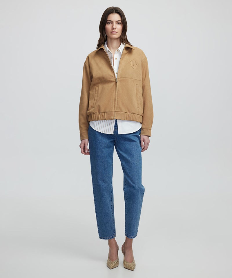 Ipekyol Faux Suede Bomber Jacket - Image 4
