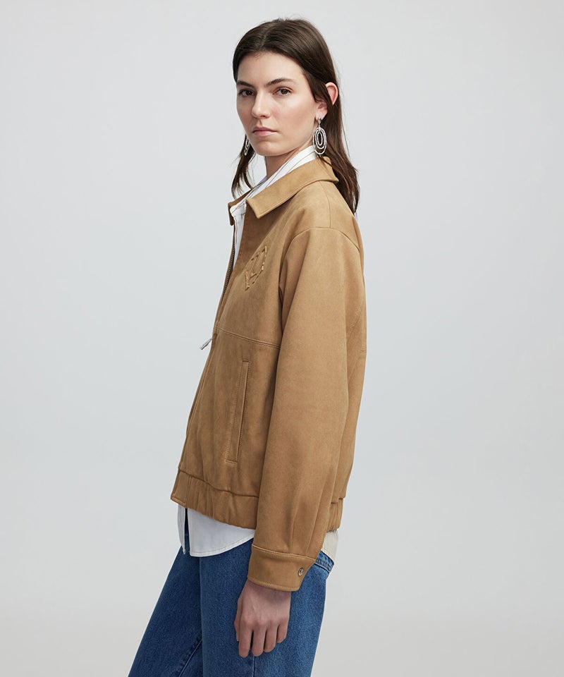 Ipekyol Faux Suede Bomber Jacket - Image 3