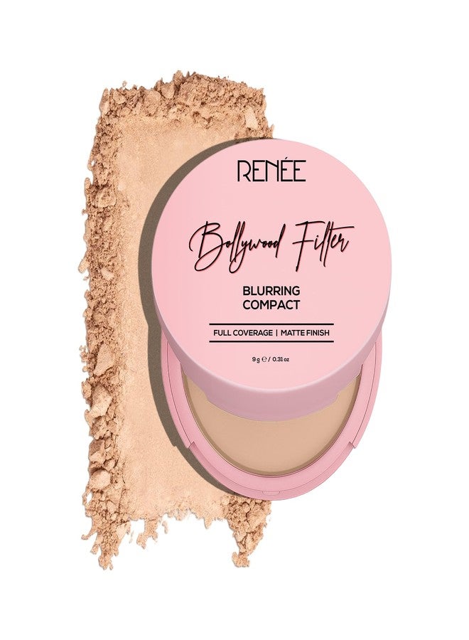 RENEE Bollywood Filter Blurring Compact - Maple Drape | Pore Minimising, Matte Finish, Full Coverage, Rich Pay-off | Blurs Pores & Blemishes | 9g - Image 1