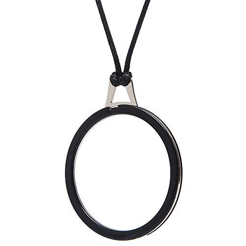 TERAISE Reading Glasses Necklace Readers for Women Anti-loss Lightweight Eyeglasses Portable Monocle Glasses with Exquisite Case(Black-2.0X) - Image 1