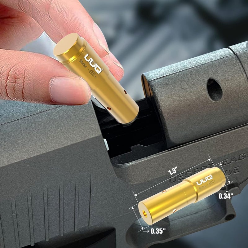 UUQ Red/Green Laser Bore Sight 9mm/.223Rem/5.56Nato Cal/.243 308/12 Gague Boresighter Red/Green Dot Beam Bore Sighter for Pistol Shotgun Rifle - Image 4