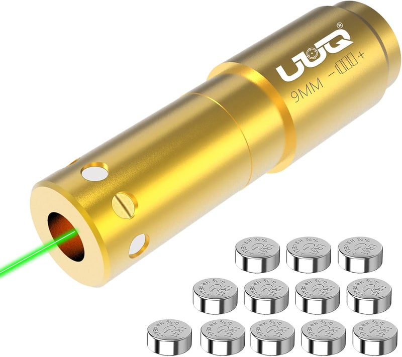 UUQ Red/Green Laser Bore Sight 9mm/.223Rem/5.56Nato Cal/.243 308/12 Gague Boresighter Red/Green Dot Beam Bore Sighter for Pistol Shotgun Rifle - Image 1
