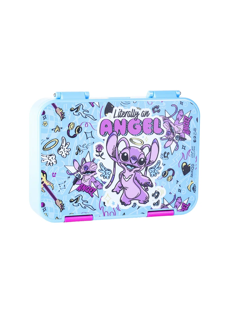 Disney Stitch Regular Bento Box – Official Lilo & Stitch Compartment Lunch Box, 4-Section Bento Food Container, Leak-Resistant School Lunch Box for Kids