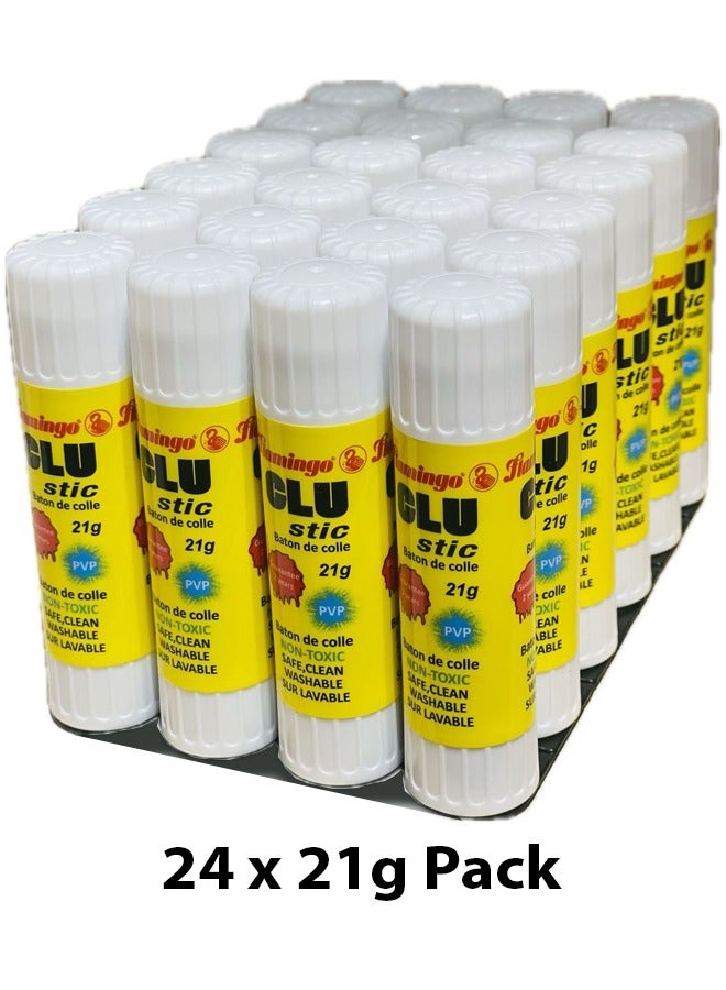 Flamingo غراء لزج عالي اللزوجة، 21 غرام، عبوة قيمة تحتوي على 24 قطعة - Image 1