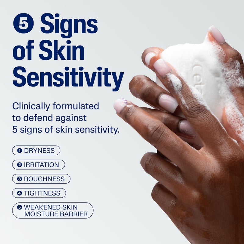 Cetaphil Gentle Cleansing Bar, 4.5 oz, Nourishing Cleansing Bar For Dry, Sensitive Skin, Non-Comedogenic, Non-Irritating for Sensitive Skin (Packaging May Vary) - Image 2