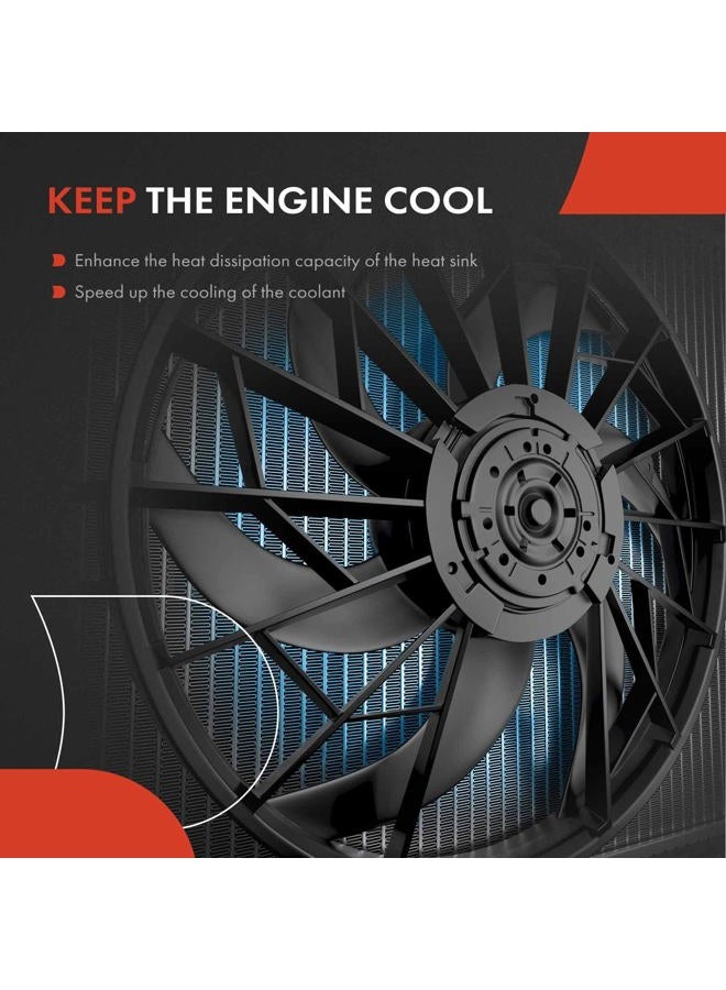 A-Premium Left Engine Radiator Cooling Fan Assembly Compatible with Honda & Acura Models - Pilot 2016-2022, Ridgeline 2017-2022, Passport 2019-2022, MDX 2014-2020 - Replace# 190155J6A01, 190305J6A01 - Image 5