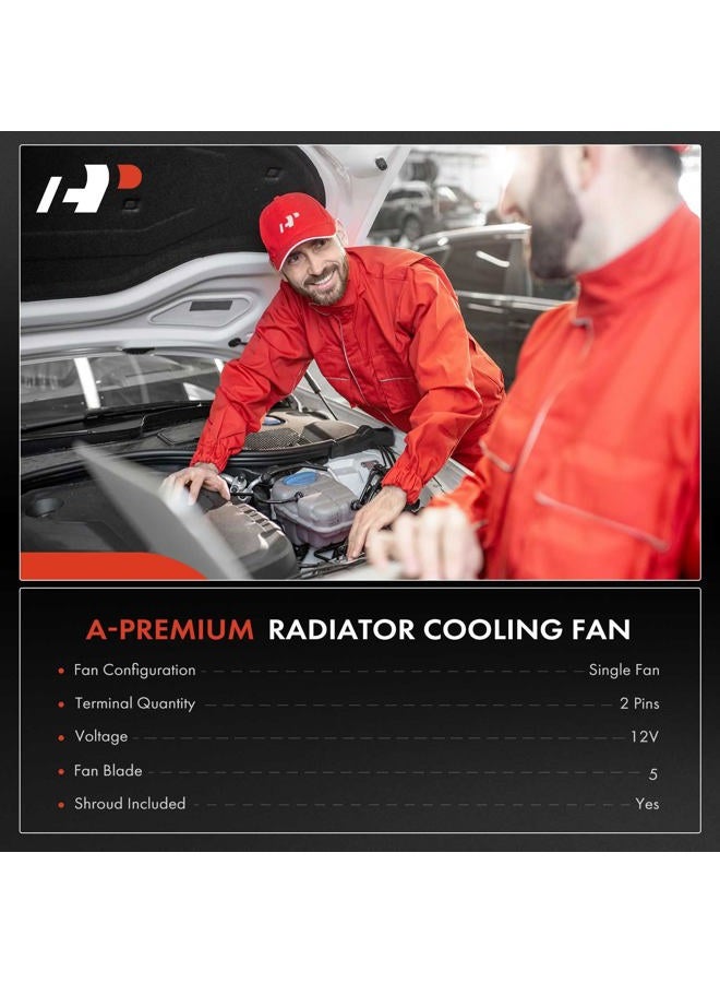 A-Premium Left Engine Radiator Cooling Fan Assembly Compatible with Honda & Acura Models - Pilot 2016-2022, Ridgeline 2017-2022, Passport 2019-2022, MDX 2014-2020 - Replace# 190155J6A01, 190305J6A01 - Image 2