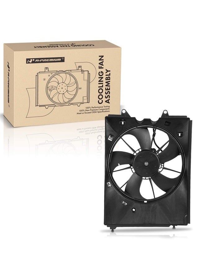 A-Premium Left Engine Radiator Cooling Fan Assembly Compatible with Honda & Acura Models - Pilot 2016-2022, Ridgeline 2017-2022, Passport 2019-2022, MDX 2014-2020 - Replace# 190155J6A01, 190305J6A01 - Image 1