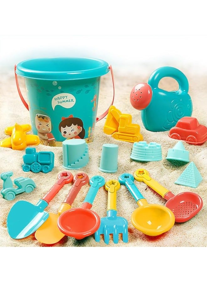 Tiny Size Beach Toys for Kids Ages 4-8 - Beach Bucket Sand Molds Beach Shovel Tool Kit Sandbox Toys for Toddlers,Beach Accessories Outdoor Indoor Play Travel Sand Toys for Beach Sand Toy for Boy Girl - Image 1