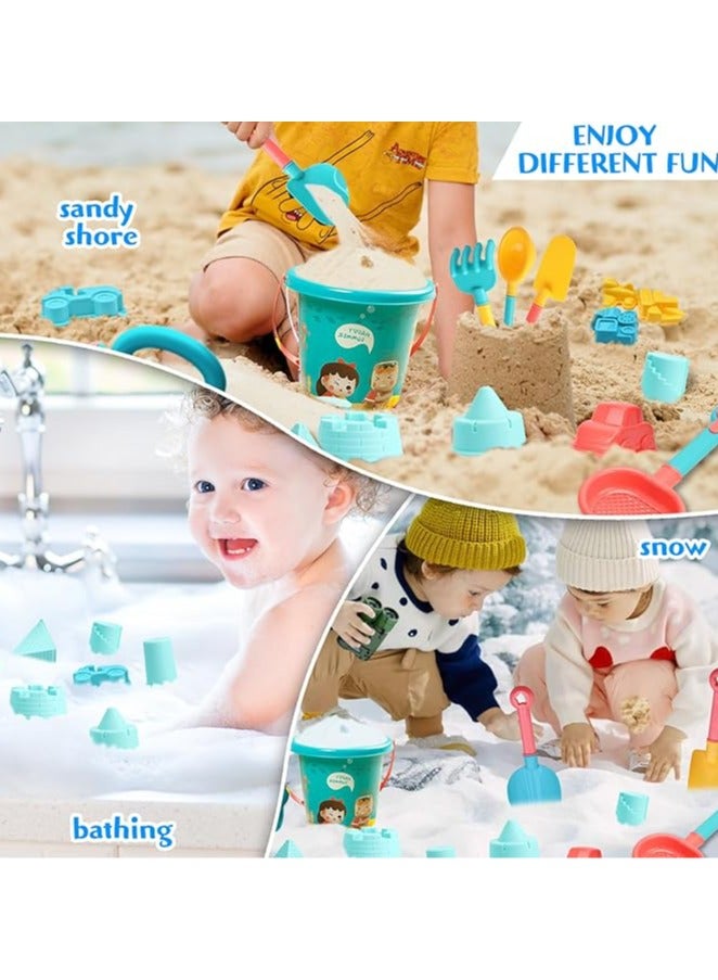 Tiny Size Beach Toys for Kids Ages 4-8 - Beach Bucket Sand Molds Beach Shovel Tool Kit Sandbox Toys for Toddlers,Beach Accessories Outdoor Indoor Play Travel Sand Toys for Beach Sand Toy for Boy Girl - Image 3