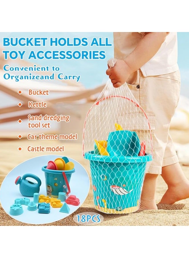 Tiny Size Beach Toys for Kids Ages 4-8 - Beach Bucket Sand Molds Beach Shovel Tool Kit Sandbox Toys for Toddlers,Beach Accessories Outdoor Indoor Play Travel Sand Toys for Beach Sand Toy for Boy Girl - Image 4