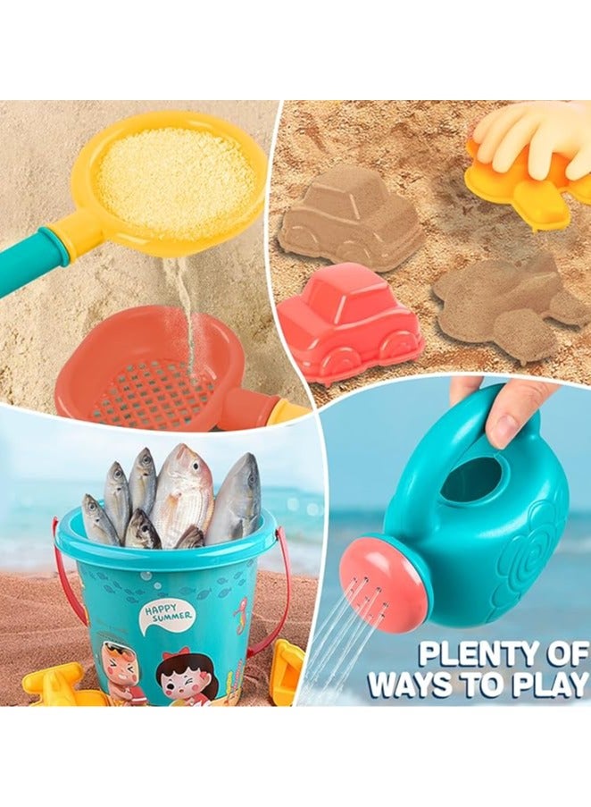 Tiny Size Beach Toys for Kids Ages 4-8 - Beach Bucket Sand Molds Beach Shovel Tool Kit Sandbox Toys for Toddlers,Beach Accessories Outdoor Indoor Play Travel Sand Toys for Beach Sand Toy for Boy Girl - Image 5
