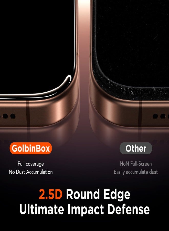 GolbinBox 3-Pack Privacy Screen Protector for iPhone 16 Pro Max 6.9 Inch,Military-Grade Shatterproof Anti-Spy HD Tempered Glass with Installation Tray,Dust and Bubble Free ,9H Hardness,Anti - Fingerprint - Image 5