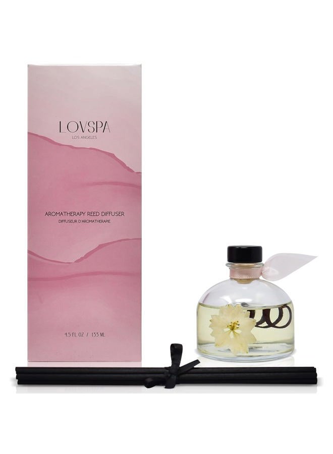 LOVSPA Reed Diffuser Set, Soothe Tahitian Vanilla Bean Scented Oil Diffuser with Sticks, Home Fragrance Accessories for Bathroom Shelf Decor, Aroma Diffusers for Home or Office Fall Decor, USA Made - Image 5