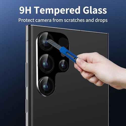 Dengduoduo 3 Pack Camera Lens Protector for Samsung Galaxy S25 Ultra, Tempered Glass Camera Protector Lens Cover, Ultra HD, 9H Hardness, Anti-Scratch, Case Friendly, Easy to Install [No Affect on Night Shots] - Image 4
